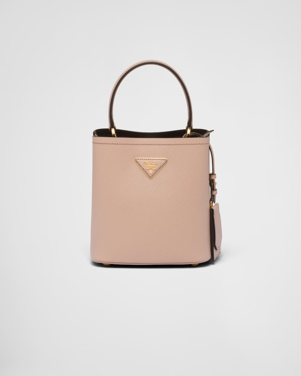 Small Saffiano Leather Prada Panier Bag